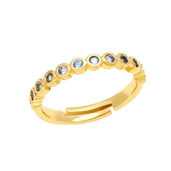 Sormus Vintage Zircon Metallic Element muotikorut Ac10044 Blue