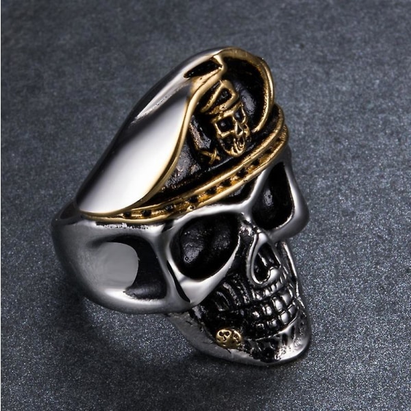 Klassiske spesialstyrker offiser Skull Ring Menn Rock Biker smykker