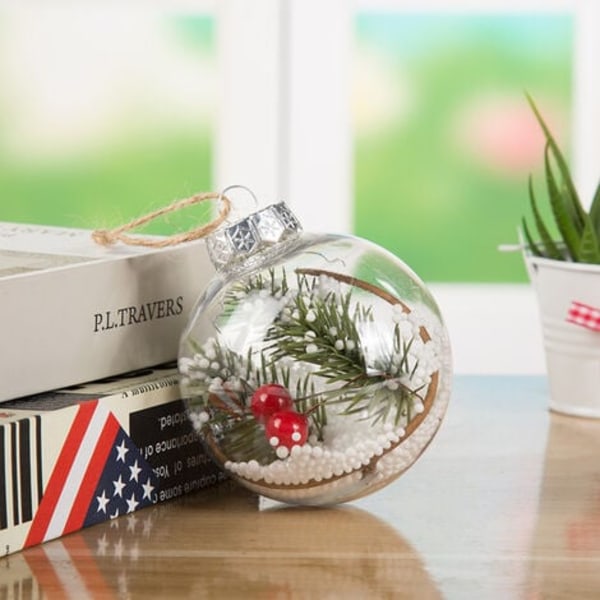 10 Pack Klar LED Julgranskulor Hängande julgransprydnader Födelsedag Bröllopsfest Sfärisk