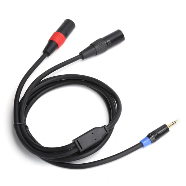 3,5 mm han til 2 XLR han lydkabel 3 m 9,8 ft til mixer effektforstærker