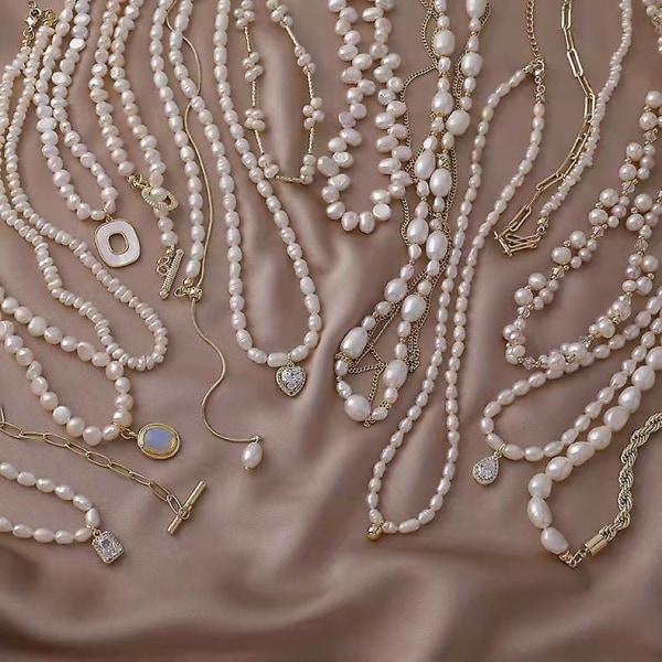 Halsband Vintage Irregular Baroque Pearl Girls&#39; Modesmycken Ac3314 necklace A727