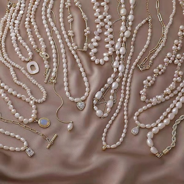 Halskjede Vintage Irregular Baroque Pearl Girls&#39; Motesmykker Ac3314 necklace A713