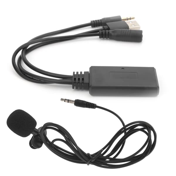 Universell bil AUX Bluetooth lyd trådløs mikrofon håndfri adapter