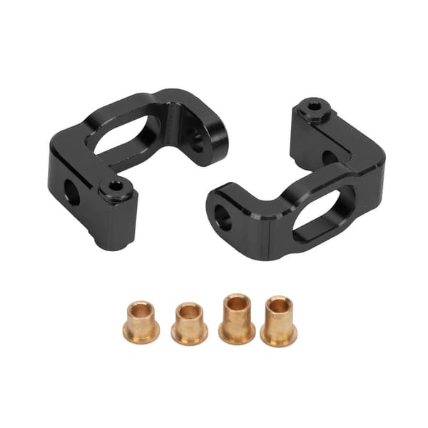 2 stk. Front C-navbærer casterblok af aluminiumslegering til LC Racing PTG-2 1/10 RC-bil sort