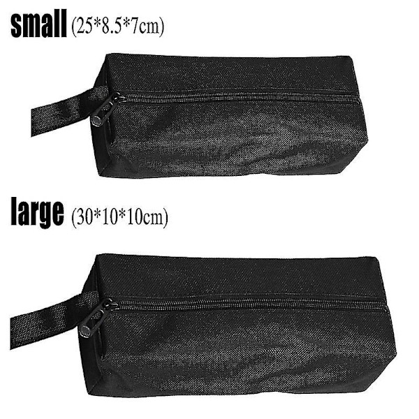 bærbar værktøjsopbevaringstaske med lynlåslomme Black Large