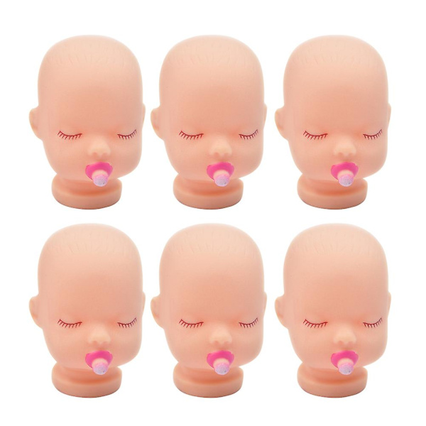 10 stk Baby Doll Head Decor Levende nøglering Tilbehør Kropsdel ​​gør-det-selv-håndværk Kunstner Håndmaling Dukke Til Piger