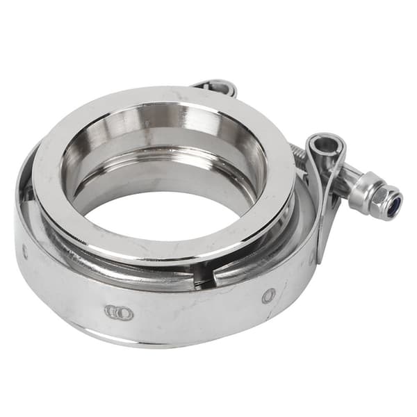 Rustfritt stål V-bånd klemme flens auto eksosrør 2,5 tommer 63mm