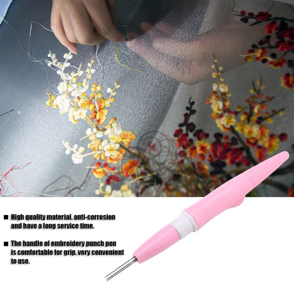 Broderistansnålsett for DIY-håndverk (rosa)