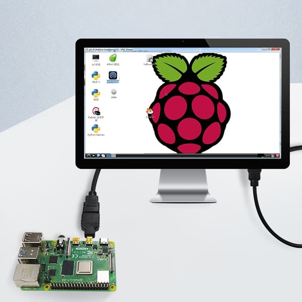 10 stk. Sort ABS Micro HDMI til HDMI Adapter 1080P til Raspberry Pi 4B