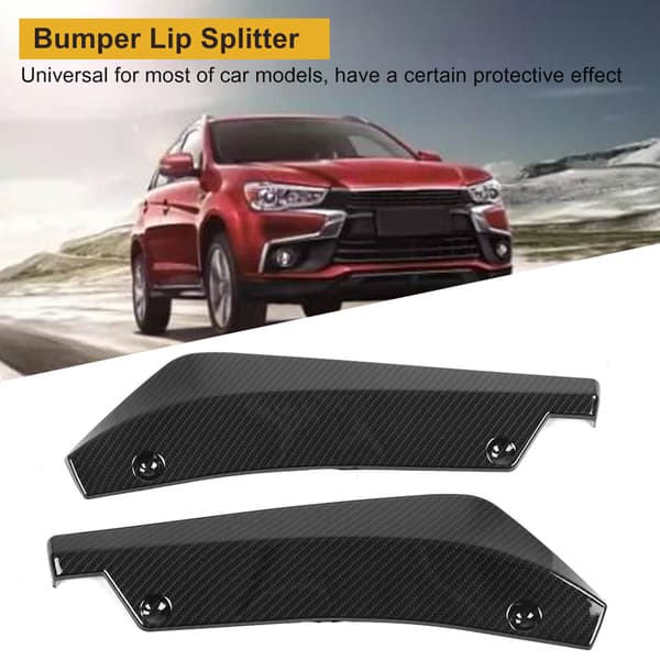 Universal Bil Bagkofanger Canard Diffuser Spoiler Læbefinner Kulfiber 1 Par