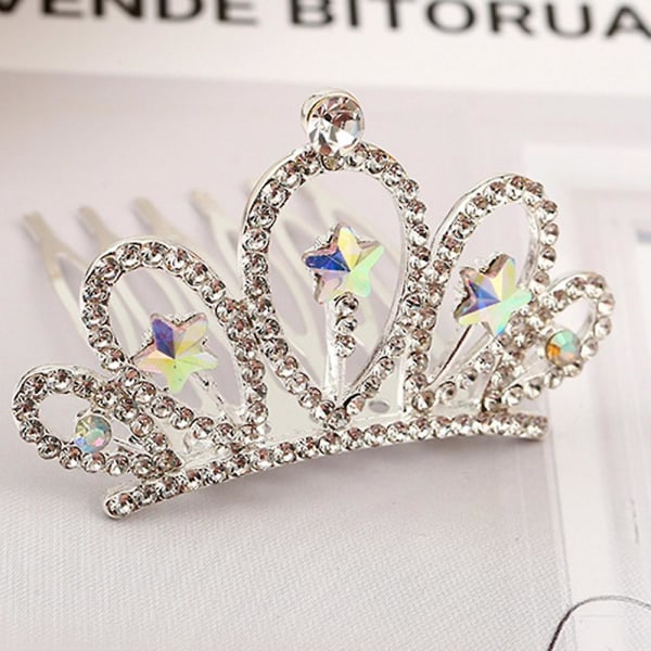 Børne Rhinestone Crown hårkam Babytilbehør Børnedag hovedbeklædning Style 5