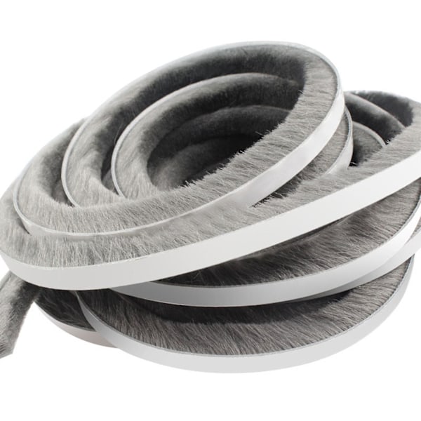 Vindussøm Tetningslist Skyvedør Bunnsøm Tetningslist 5m/16.4ft Gray 9mm*9mm*5M