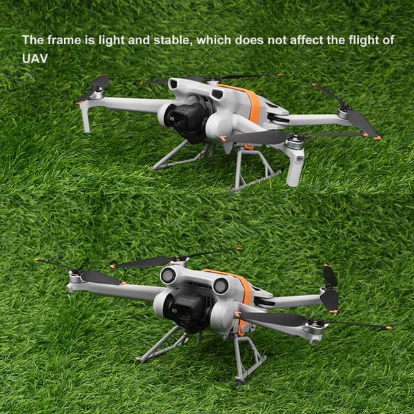 Foldbart Forlænget Landingsstel til Mini 3 og Mini 3 Pro Drone Orange