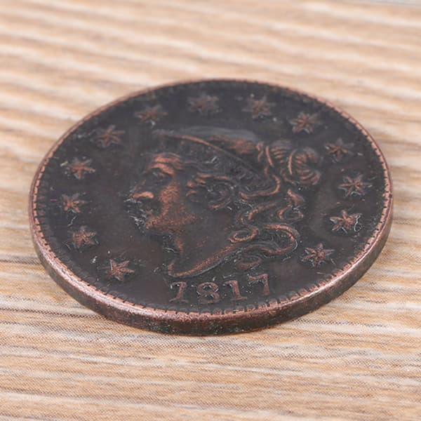 Vintage USA 1817 1 Cent Messing Minnemyntsamling