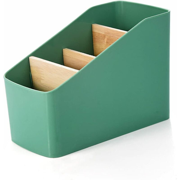 Trä skrivbord förvaringsbox, mångsidig kontorsmaterial Organizer