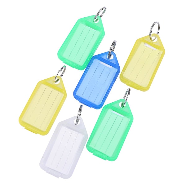 20-delade färgglada praktiskt hållbara bagage-ID-etiketter med nyckelringar
