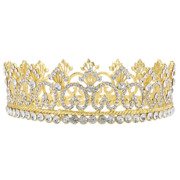 Rhinestone Alloy Crown Tiara Pageant Unisex Crown Bar Show Accessories