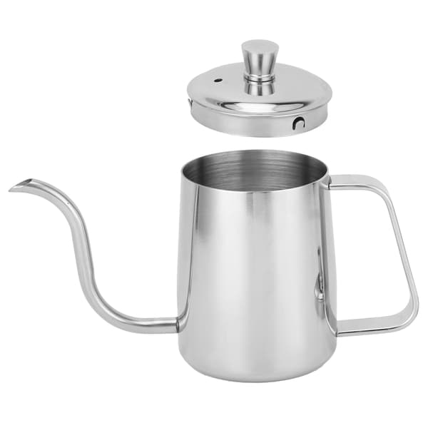 Rustfrit stål sølv 350ML kaffekedel med lang, fin tud