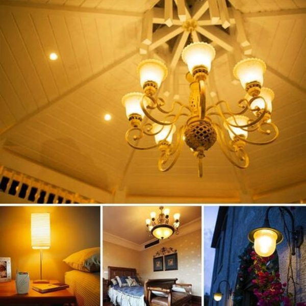 3 STK LED pære lysekrone pære 3000K varmt hvidt lys E14-12W