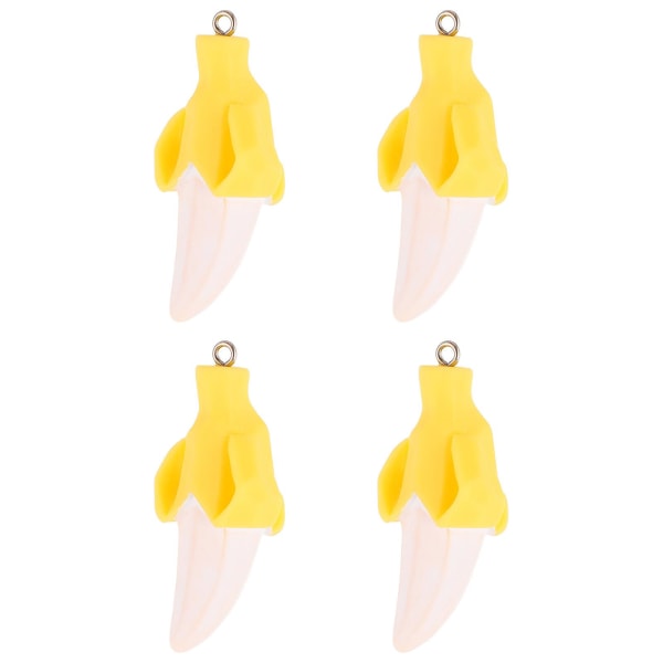 4 stk Bananformet anheng Fruktformet hengende dekor Simulert banandekor