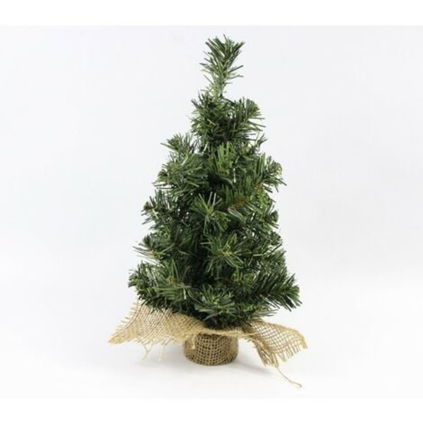 Bordjuletre, kunstig mini-juletre på bord med veskebunn - 11,8 tommer