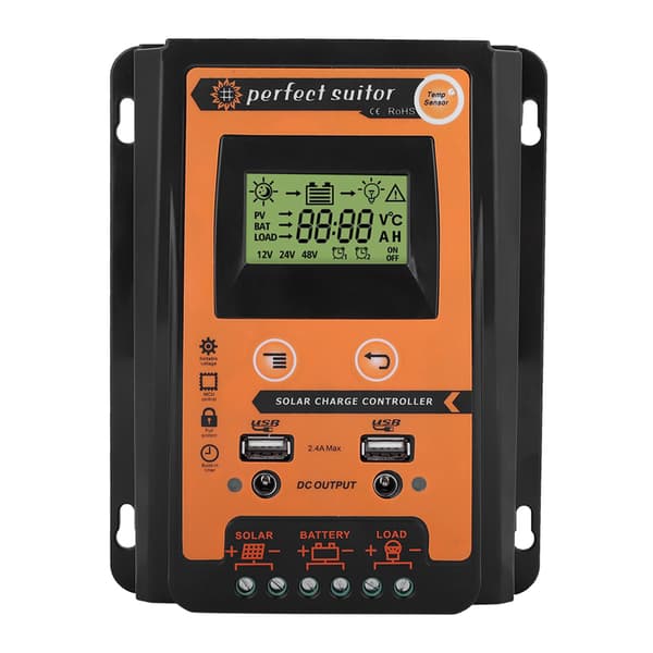 12V 24V 30A PWM MPPT Solar Charge Controller Kort Version Dobbelt USB LCD Display Batteri Regulator