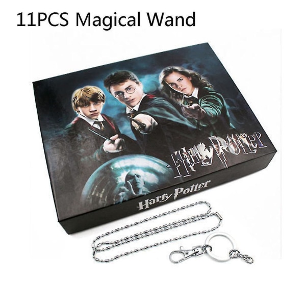 Harry Potter Academy of Magic 11 tryllestave nøglering i æske