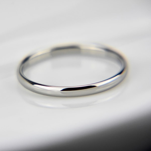 Parisormus monipuolinen herkkä titaaniteräksinen geometrinen sormus juhlajuhliin vuosipäivän kihlaukseen Silver US5