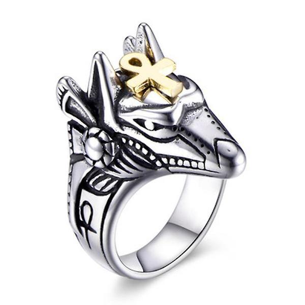 Självförsvarsring i rostfritt stål Retro Wolf Knuckle Ring för män och kvinnors överlevnadsskyddsring Bärbara fingervapen