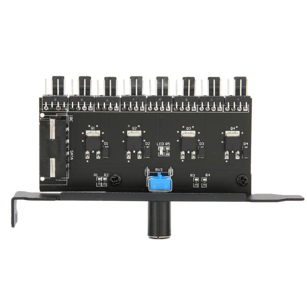 12V 3Pin 4Pin 8-kanals fläkthastighetskontroller med ratt för dator CPU-chassi IDE-gränssnitt