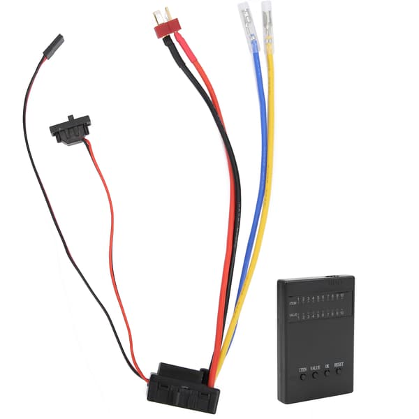 Børstet 80A elektronisk hastighedsregulator med programkort til 1/8 1/10 RC-bil