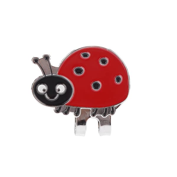 Magnetisk golf hat clip i rustfrit stål med mariehøne design