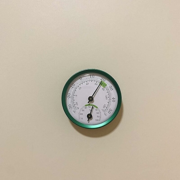 2st grön termohygrometer självhäftande fönstertermometer Analog utomhus trädgårdsfönster termometer,