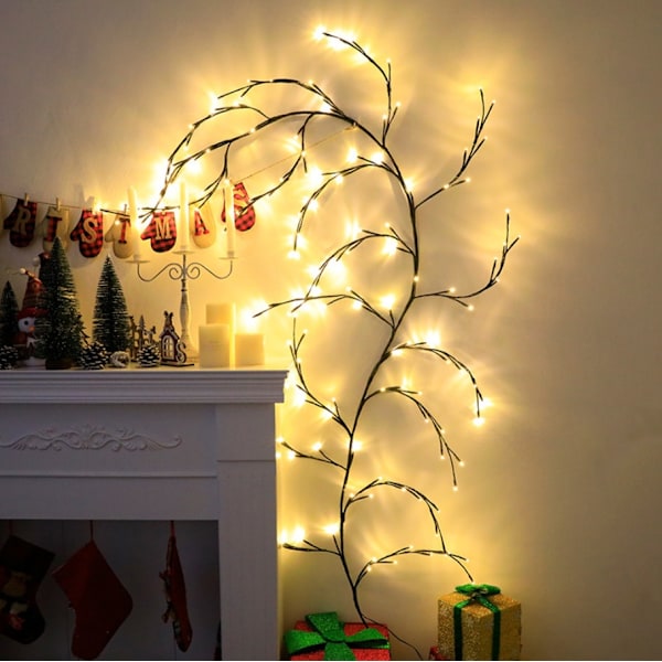 Lumottu Willow LED Branch rottinkivalonauha