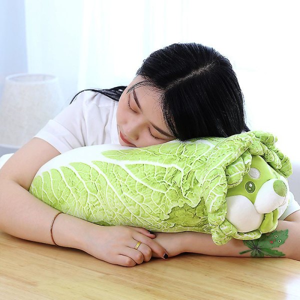 Sovepute for grønnsakshundedukke (sittende hund, 45 cm)