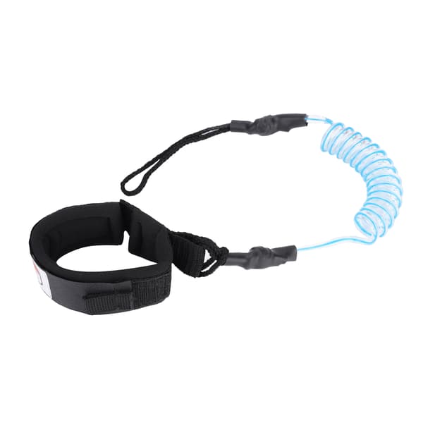 Stand Up Paddle Board Surfing Leash 5mm Coiled Spring Leg Rope Blue