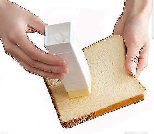 Smörskakare, roterande smördispenser med lock (vit)