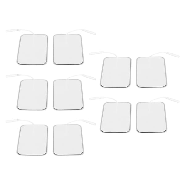 10 stk. selvklebende elektrode pads erstatning for TENS maskin 2mm 0.08in rektangulær patch