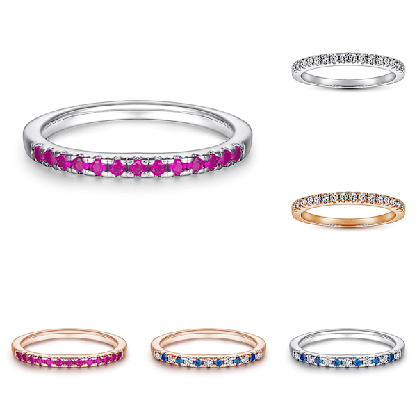 Kvinner Ring Stilig moderne stil Sølv visuell effekt Elegant jentering smykker tilbehør Platinum US 9 A
