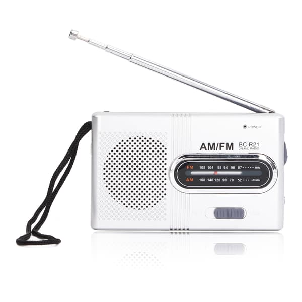 Mini AM FM Digitalradio Manuell Minnesfunktion BCR21 2 AA-batterier
