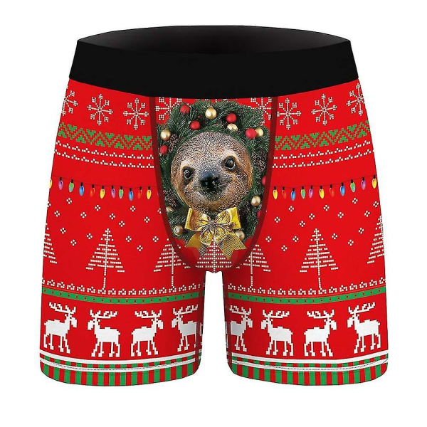 Christmas Boxers Briefs Menn Xmas Undertøy Underbukser E L