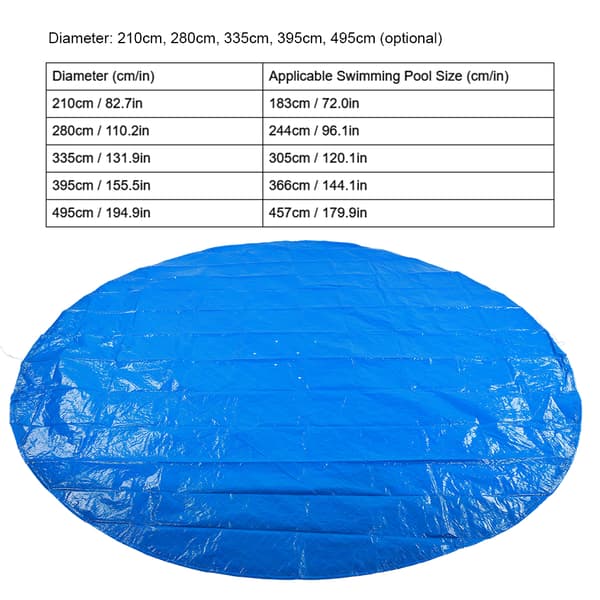 Runt Vattentätt Poolskydd 210cm Diameter