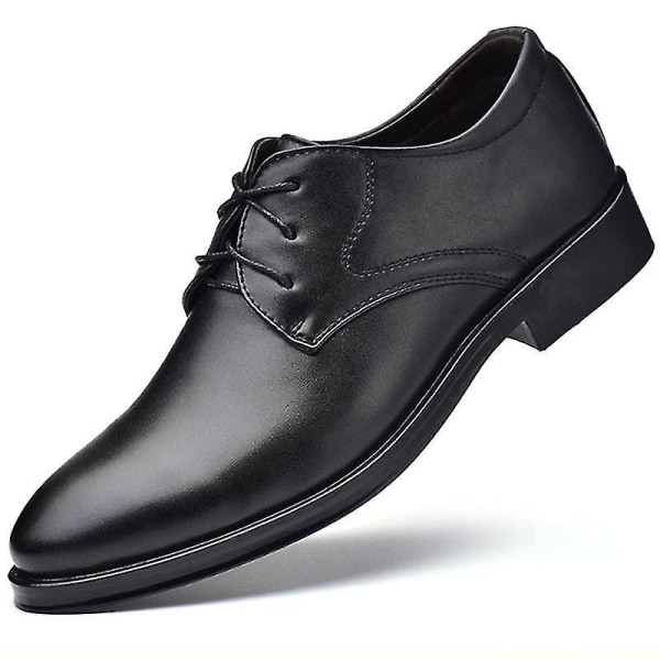 Män konstläder Smarta formella bröllopskontorsskor Black 43