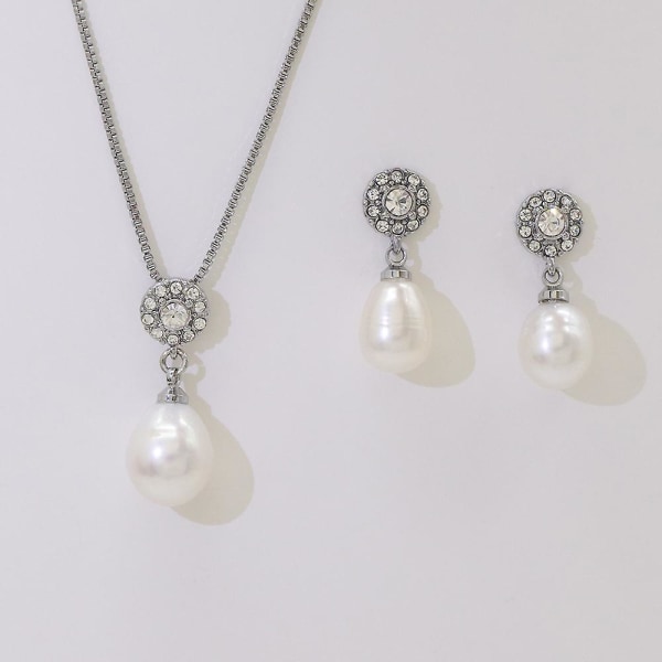 Halskjede Pearl Flower Stud motesmykker Ac6125 necklace