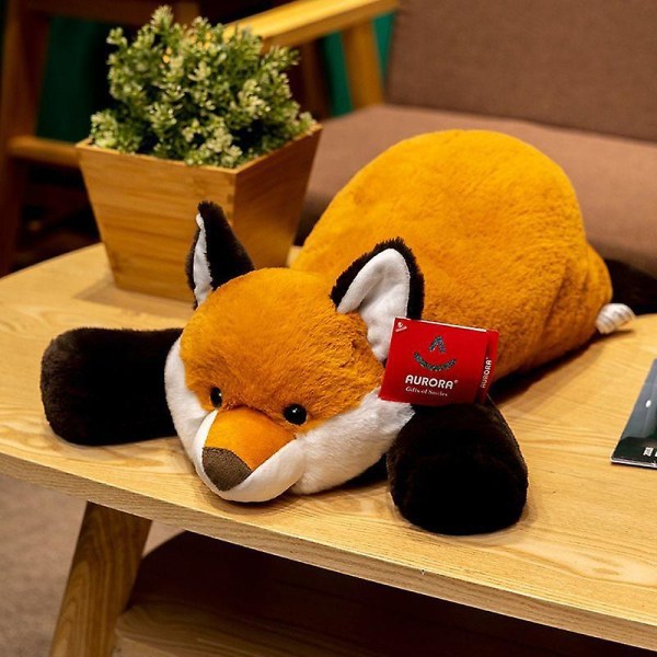 Lazy Fox plyschleksak Söt gosedjur kudde docka 45cm