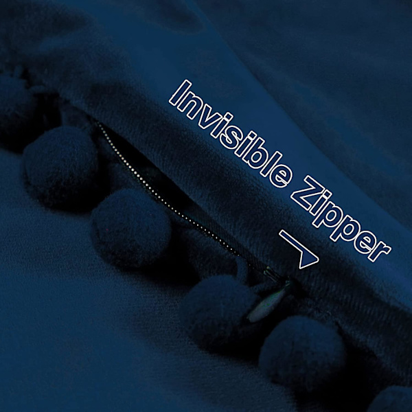 Dekorative lumbale putetrekk 12 X 20 tommer myke partikler Fløyels solide putetrekk 12**20* Navy