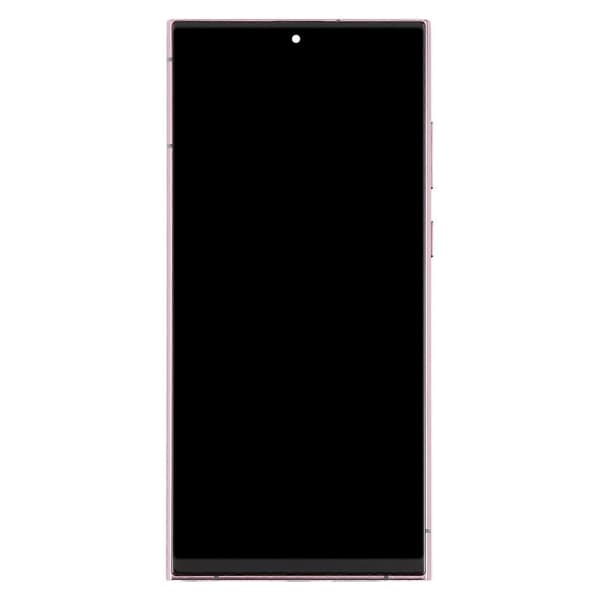 (Ny) För Samsung Galaxy S22 Ultra SM-S908B 6,72 tums TFT LCD-skärm Digitizer Fullständig montering med ram, stöder inte fingeravtrycksidentifiering