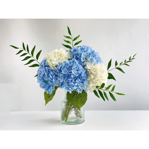 3 stk 21 tommer hvit kunstig hortensia Large Real Touch Realistic Natural Hydrangea replikaer for hjemmefestdekorasjon