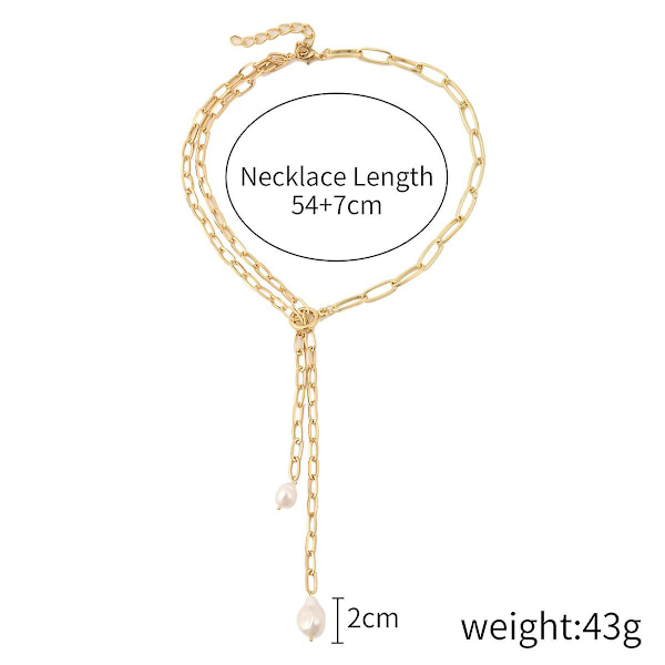 Halskæde Uregelmæssig Pearl Choker Fashion smykker B1540 N2106-34