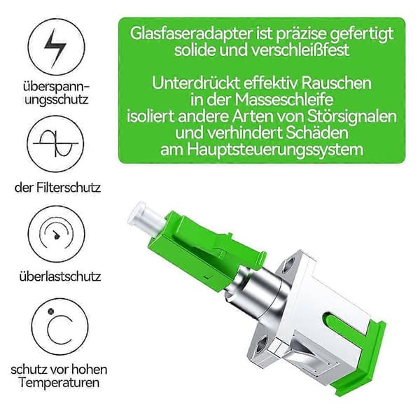 Fritzbox SC/hona till LC/hane Singlemode (2-pack) Grön